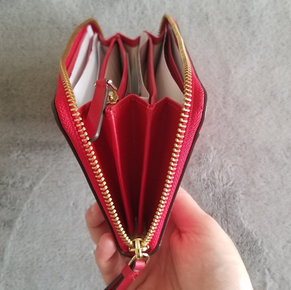 NWT Kate Spade Large Continental Zip Wallet Red - Picture 7 of 7